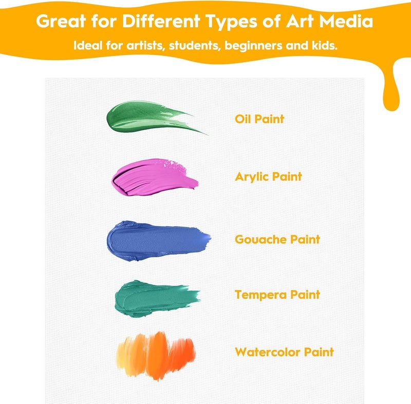KORCCI 5 Packs Canvas for Painting 8 x 10 Inch, Cotton Acid-Free Blank Canvas Board for Acrylic Paint, Oil Paint & Wet Water Art Media, Kids Hobby Painters and Beginners - Image 3